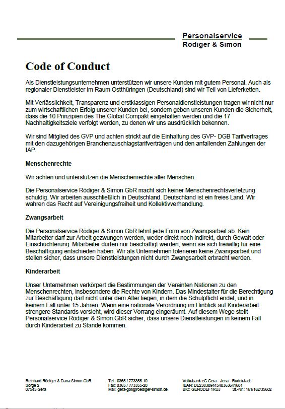 Code of Construct
